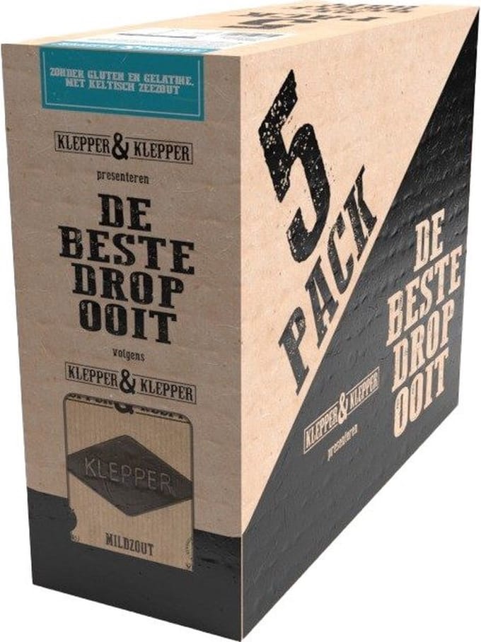 Klepper & Klepper De beste drop ooit mild zout 5 zakjes x 200 gram