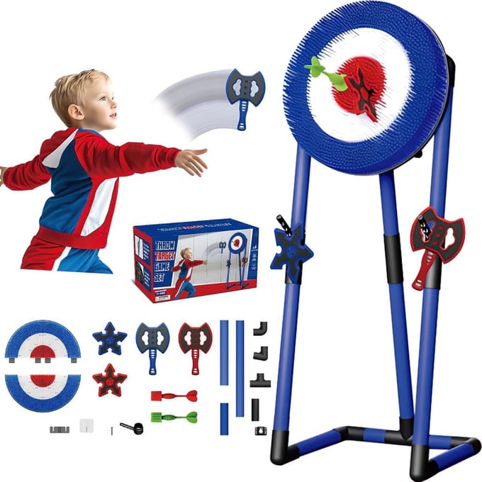 Bijl Werpspel - Dart Combo Set - Binnen Buiten Spel - Opvouwbaar Ontwerp - 50x50x106 cm