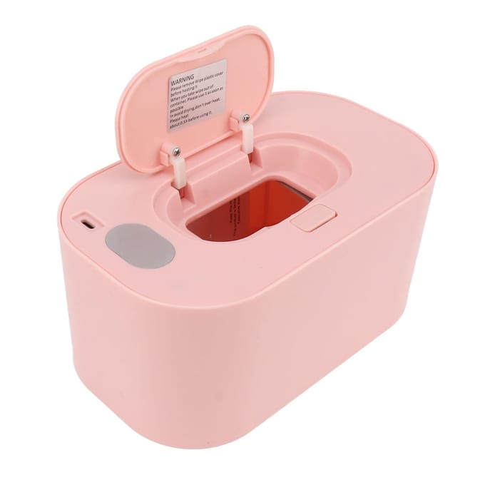 Doekjeswarmer Dispenser voor vochtige doekjes USB-gevoed Constante temperatuur Grote capaciteit met display Doekjes roze