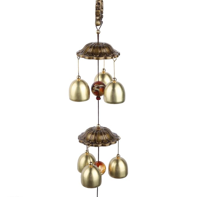 Windgong Bel Metaal Dier Vorm Huis Ornament Buiten Tuindecoratie (#03) gray