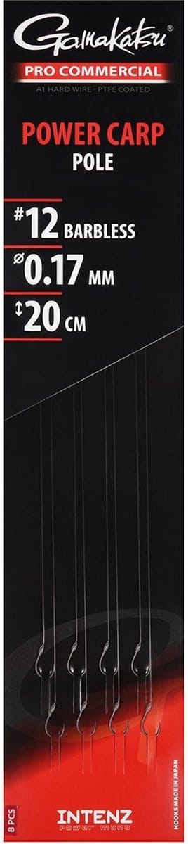Gamakatsu Power Carp Pole Barbless Onderlijnen H16 0.15mm 20cm