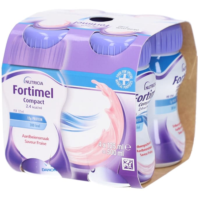 Nutricia Fortimel Compact 2.4kcal Aardbei 4x125 Drank