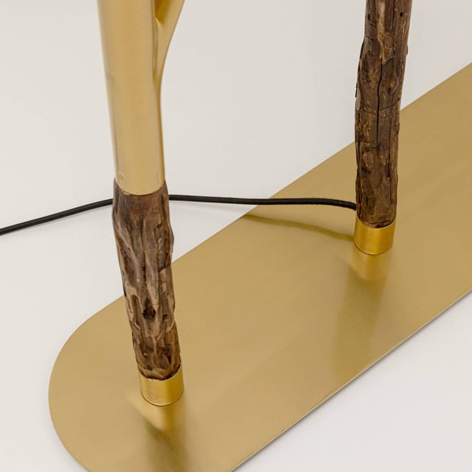 KARE vloerlamp Twig, groen/goud, 154 cm, E27