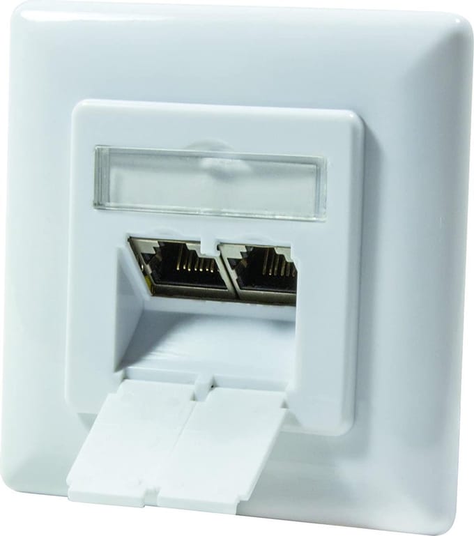 LogiLink Professional - RJ45 - Cat.6 - inbouw aansluitdoos - wit