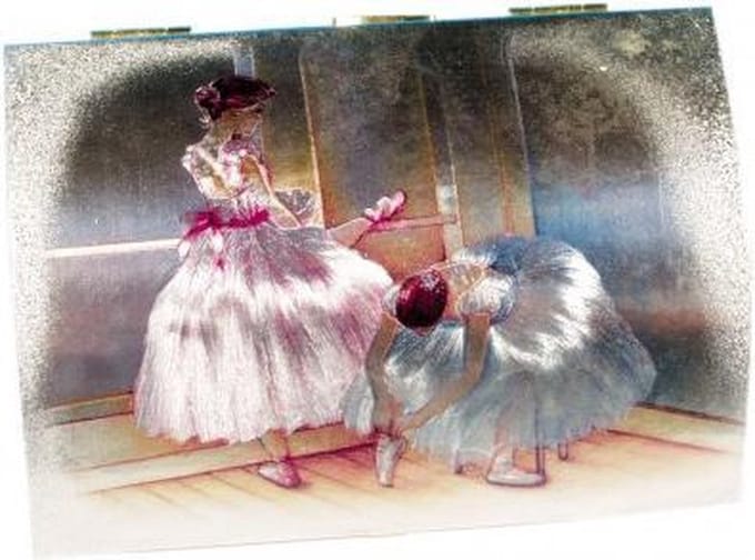 Sieradendoos hout met ballerina