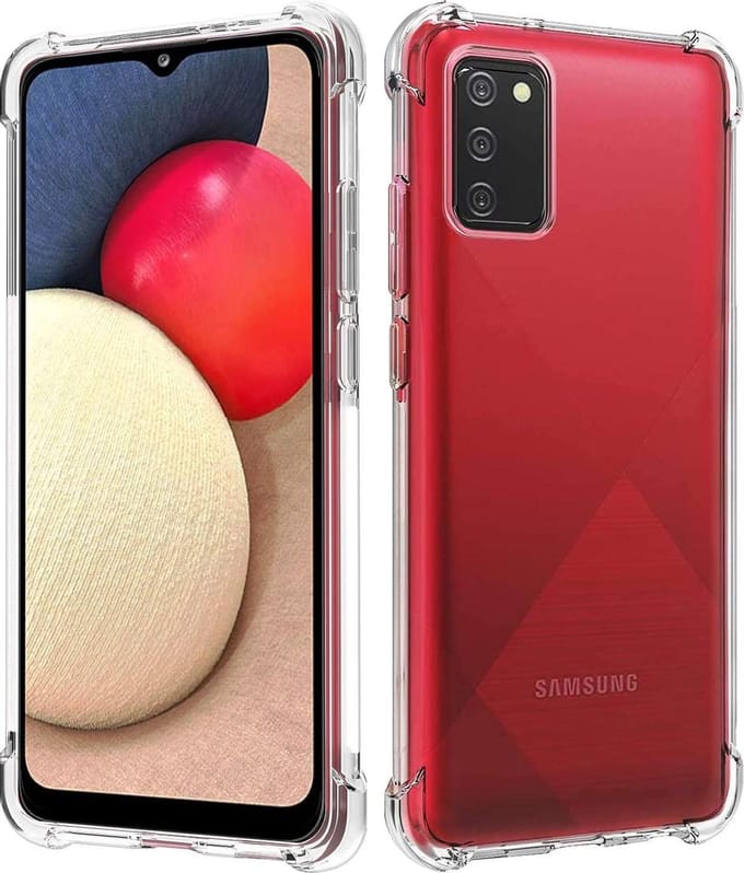 Shock proof Hoesje Geschikt voor: Samsung Galaxy A02S - Anti-shock Silicone - Transparant