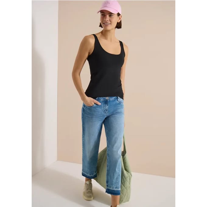 Effen longtop met ronde hals