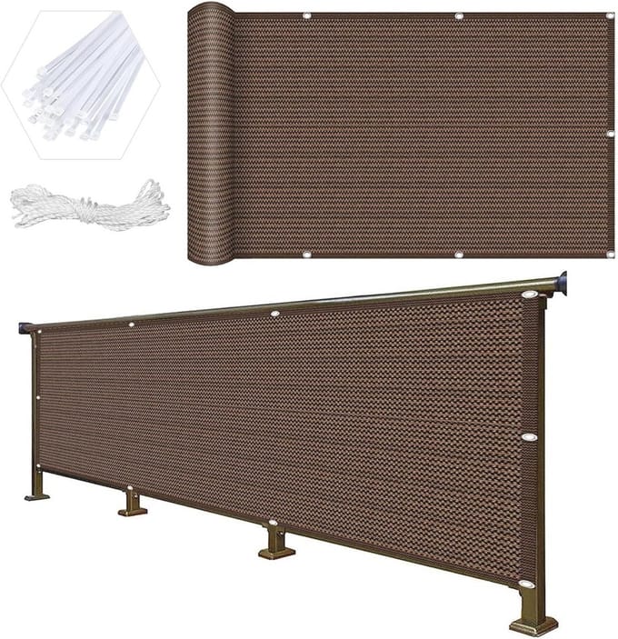 Weerbestendig Privacyscherm 100 x 480 cm voor Balkon en Tuinterras