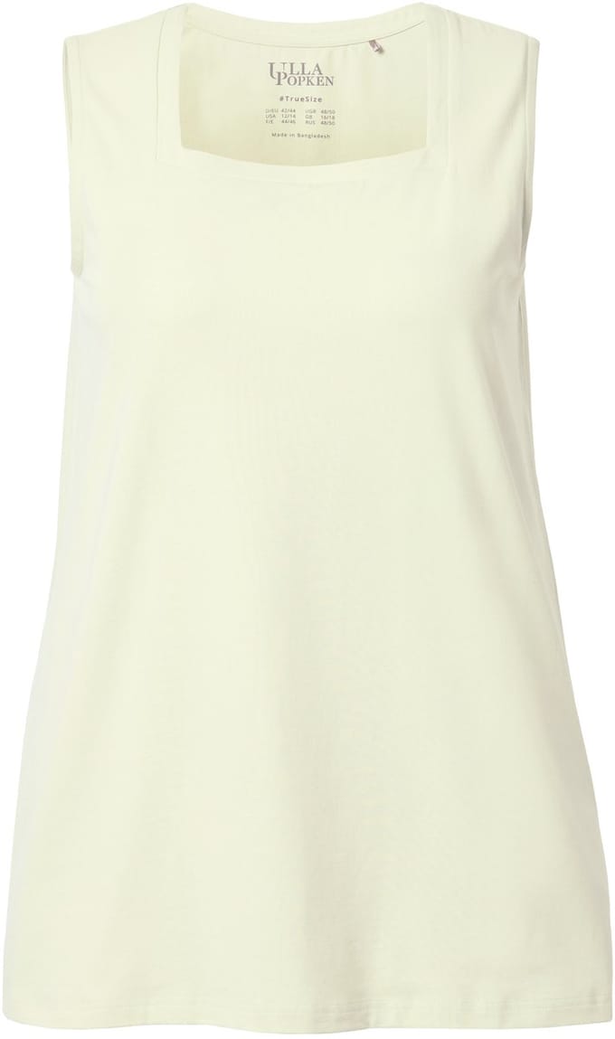 Ulla Popken - Dames - Longtop classic fit carréhals mouwloos - Pistache - Maat 50+