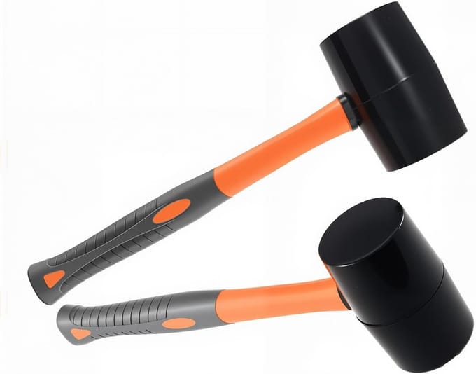 Solidchoice - 2 Stuks Zware Rubber Hamer met Antislip Handvat