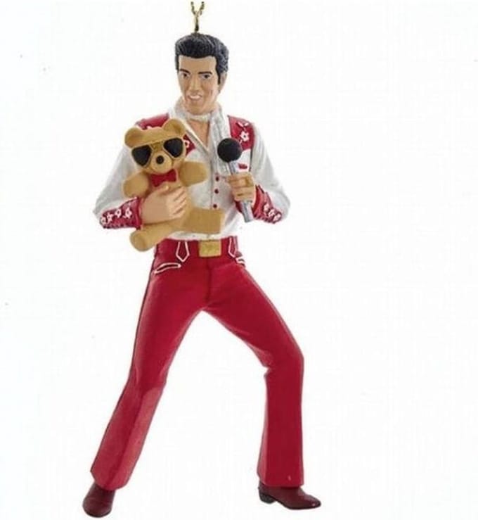Elvis Presley Met Teddybeer Kerst Ornament