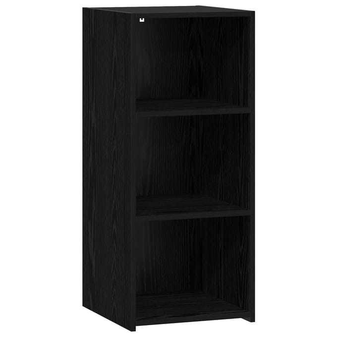 vidaXL - Dressoir - Zwart - eiken - 40 - x - 41 - x - 93 - cm - Bewerkt - hout