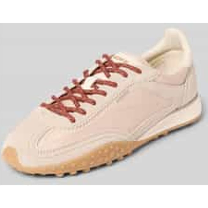 Sneakers van leermix met logodetail model 'Bridge'
