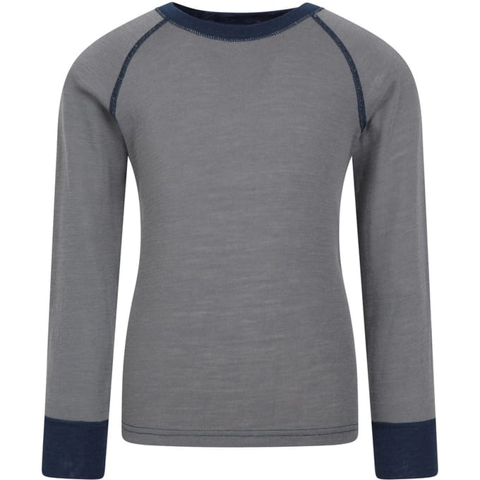 Mountain Warehouse Kinder/Kids Merino II Ronde Hals Base Layer Top (Grijs)