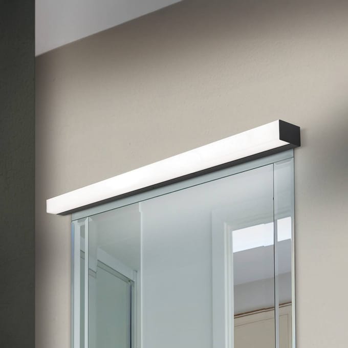 ORION Horizon LED spiegellamp, breedte 90 cm, zwart, IP44