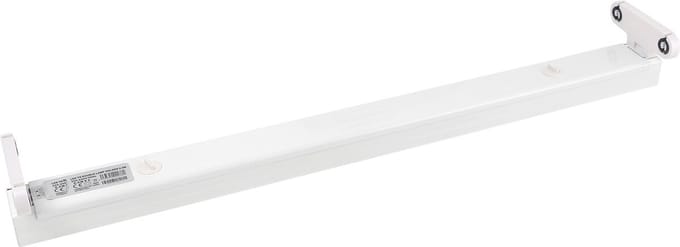 LED TL Armatuur T8 - Aigostar - 60cm Dubbel - IP20 - Mat Wit - Staal