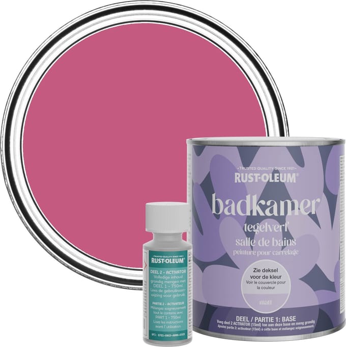 Rust-Oleum Roze Badkamer Tegelverf Matt - Framboos 750ml