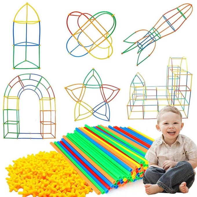 DW4Trading Straws en Connectors - Bouwset - 200 Delig