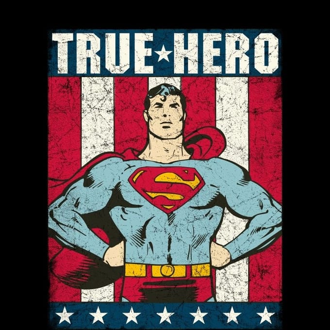 DC Originals Superman True Hero T-shirt - Zwart - S