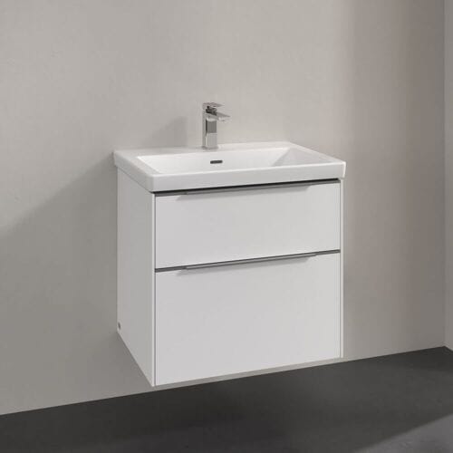 Villeroy & Boch Subway 3.0 vanity unit 62.2 cm, 2 drawers, handles glossy C57600VE