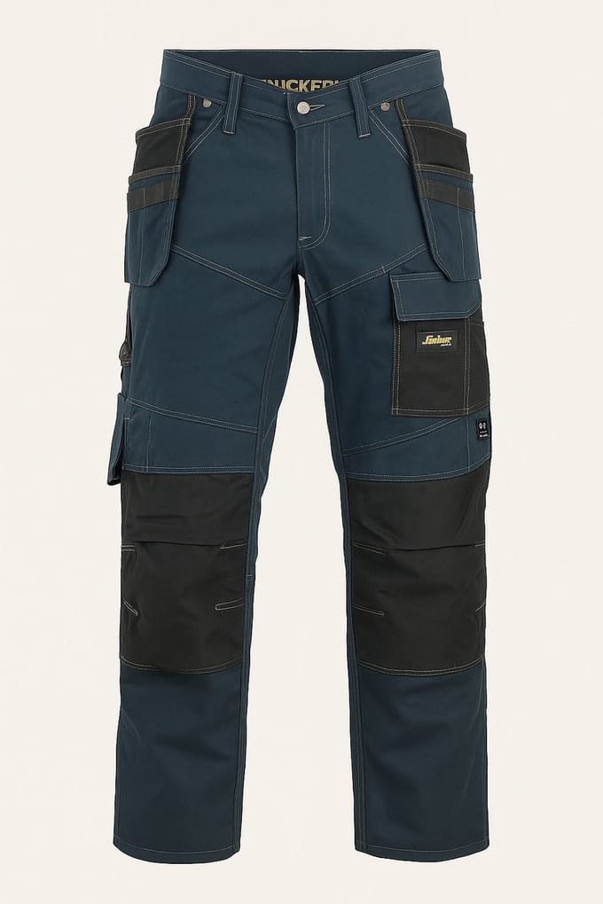Ripstop Pirate Werkbroek Snickers Workwear - Maat 42 - Navy/Black - 3 kwart broek