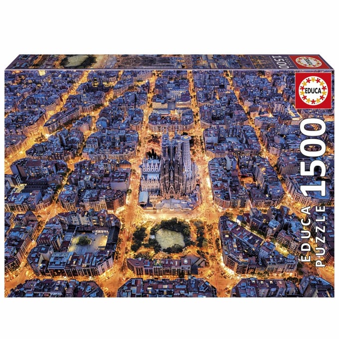 Puzzle - EDUCA - Barcelona - 1500 pieces - Theme Architecture - Dimensions 85x60 cm