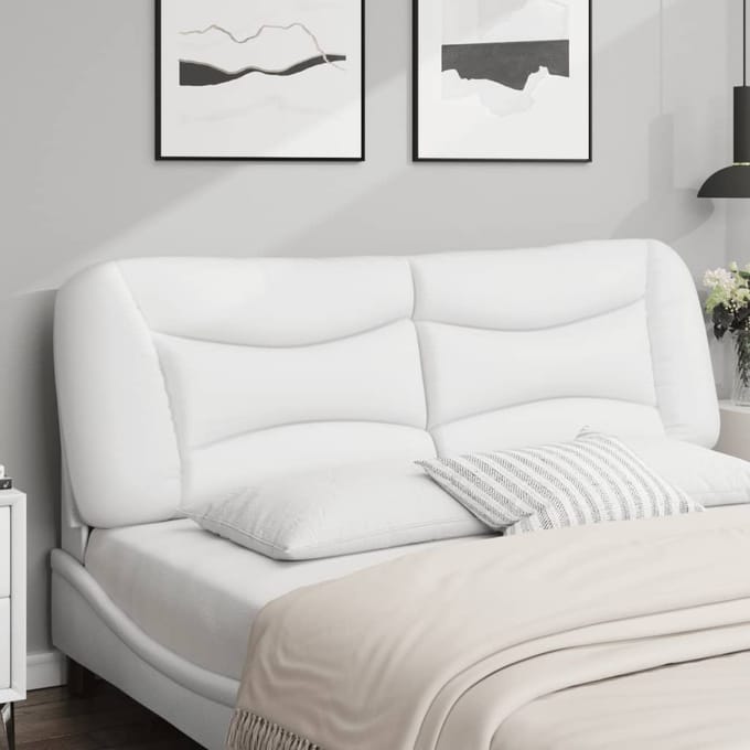 vidaXL - Hoofdbordkussen - "Hvar" - 160 - cm - kunstleer - wit