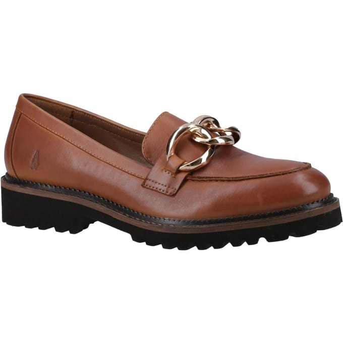 Hush Puppies Gianna Leer Vrouwen Tan Loafers