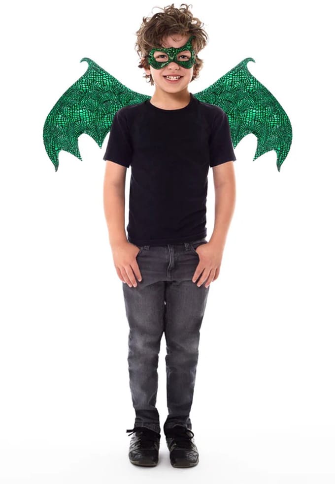 Little Adventures - Groene draak - Vleugel & masker set
