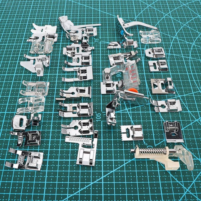32-delige set naaivoetjes Huishoudelijke multifunctionele naaimachine accessoires gray