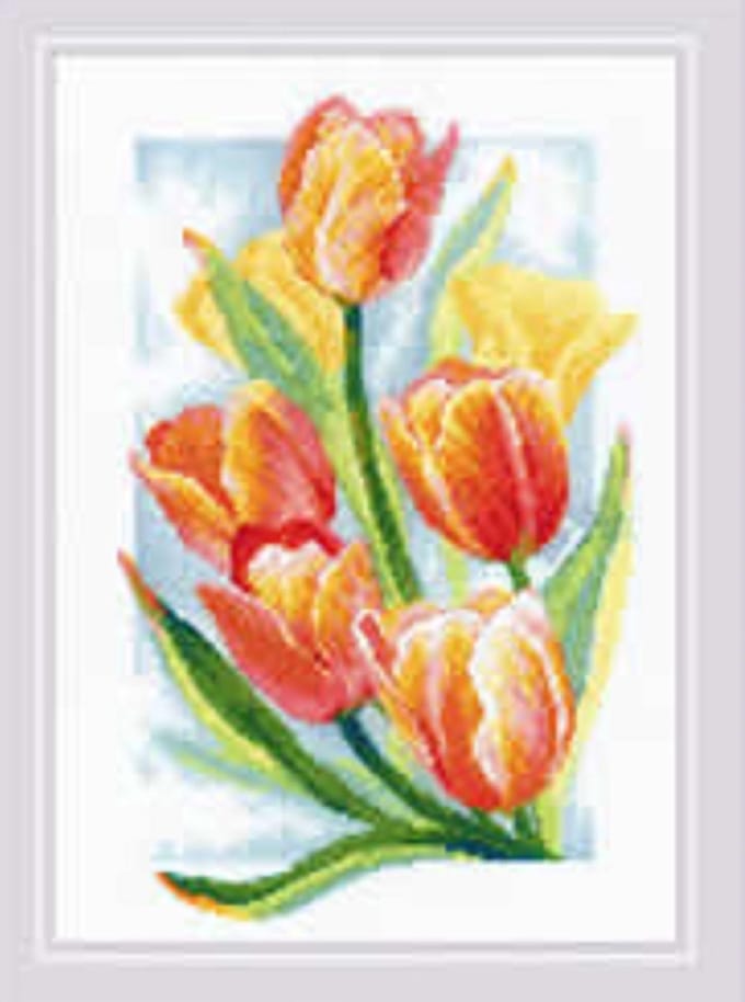 RIOLIS Spring Glow - Tulips borduren (pakket) 2191