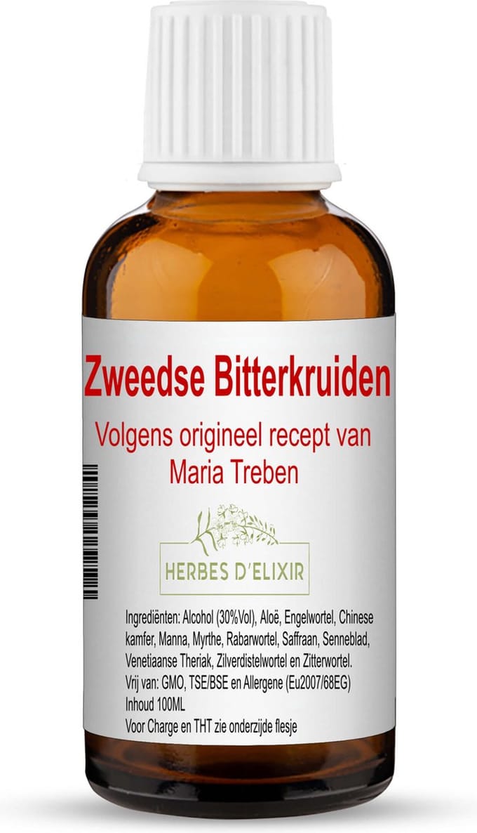 Herbes D'elixir Zweedse Kruiden Tinctuur - Maria Treben - 100 ml - Natuurlijke Ingrediënten