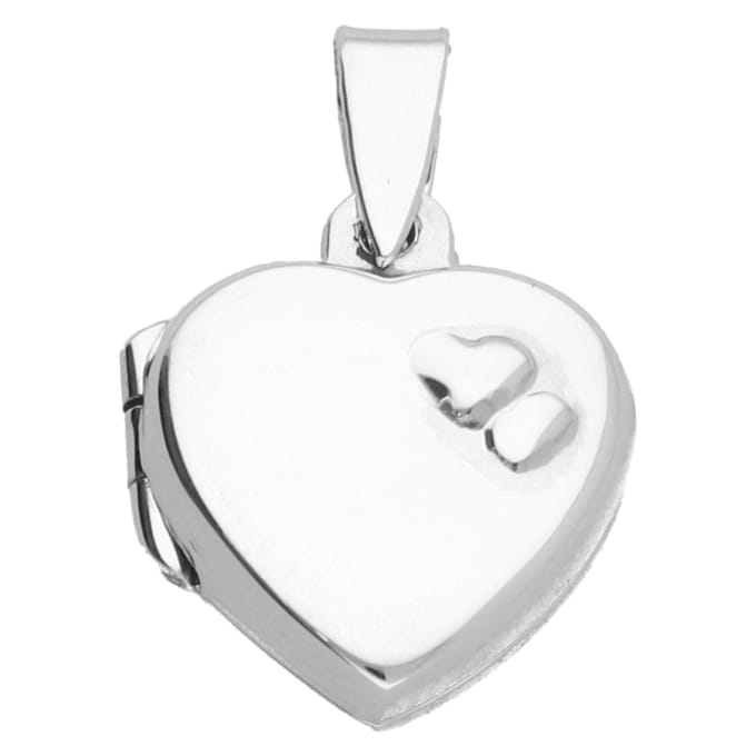 La Rosa Princesa Medaillon hart Zilver Hanger Zonder ketting - Cadeau Dames Vrouw