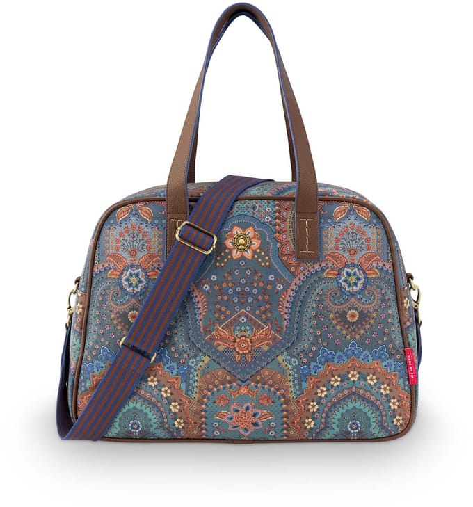Pip Studio - Tovy Reistas Dames - Weekendtas - Jabali - Blauw - 40x15x30cm