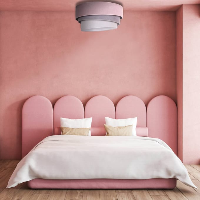 Duolla Plafondlamp Pastel Trio Ø 60 cm roze/grijs/lichtgrijs