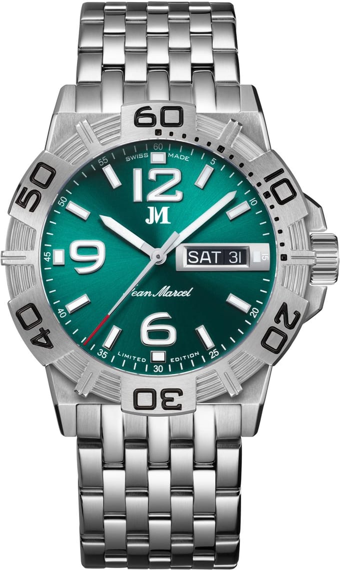 Jean Marcel Herren Armbanduhr Edelstahl Satiniert 22cm