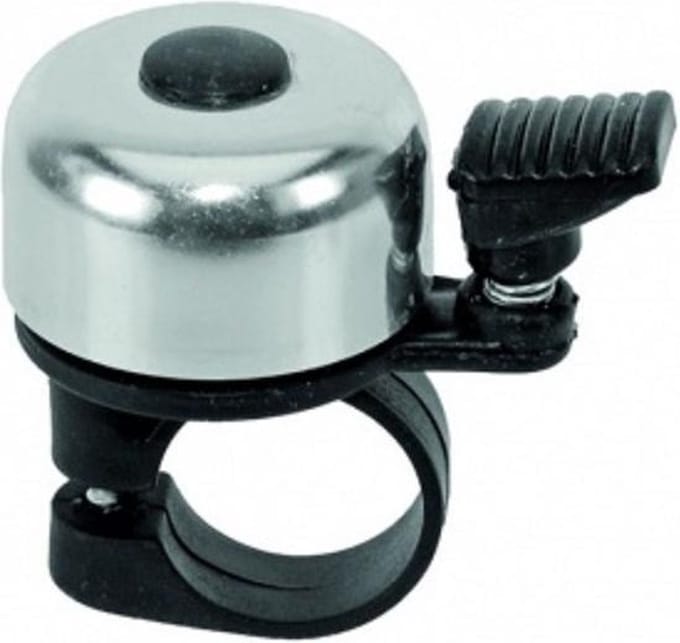 Falkx Kleine fietsbel - aluminium - zilver - compact en duurzaam