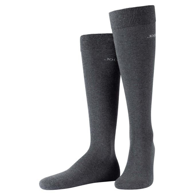 JOOP! Sokken Unisex premium essential cotton Knee High 2p Set van 2