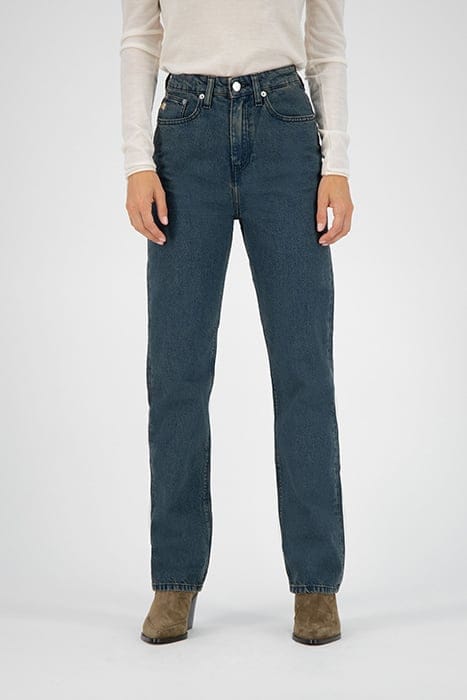 Mud Jeans Relax Rose - Whale Blue Maat: W25L30 | Straight Jeans Outlet | Dames | Grijs