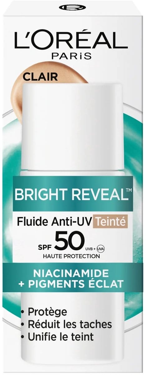Crème solaire Visage Spf 50 Anti-tâches Teinte Claire Bright Reveal L'OREAL PARIS