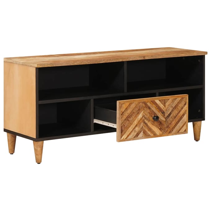 vidaXL - Opbergkasten - Bruin - 100 - x - 33,5 - x - 46 - cm - Massief - Mango - Hout