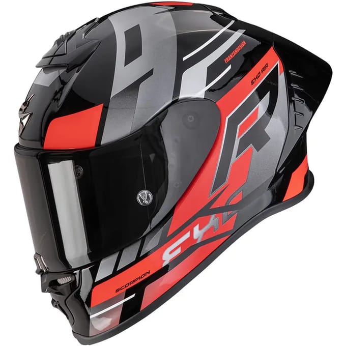 Scorpion EXO-R1 Evo II Adrenaline Black Red Silver - Integraalhelm - Maat S - Motorhelm - ECE 22-06 gekeurd