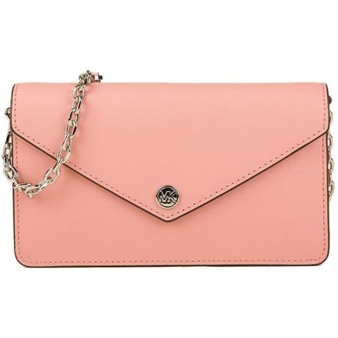 Small Saffiano Leather Envelope Crossbody Bag