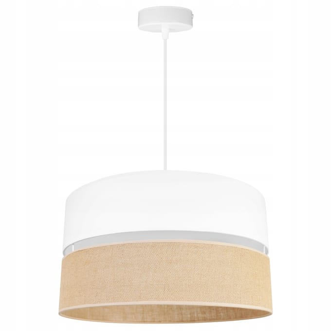Light Home Juta 2450/40/JB/1 – Hanglamp – Lampenkap 40 cm – Wit – E27 Fitting – Modern Design