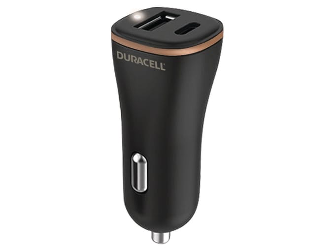 Duracell 27W USB-C en USB-A Power Delivery Autolader Zwart