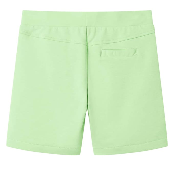 vidaXL Kindershort 128 fluorescerend groen