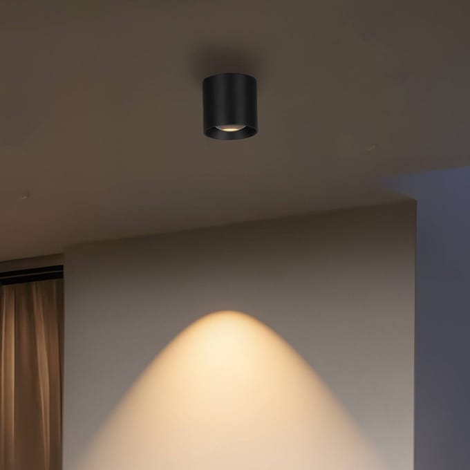 LCD LED buiten plafondlamp 5172, grafiet, 9 cm, metaal, IP54 CCT
