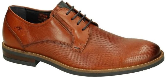 Fluchos -Heren - cognac/caramel - geklede lage schoenen - maat 41