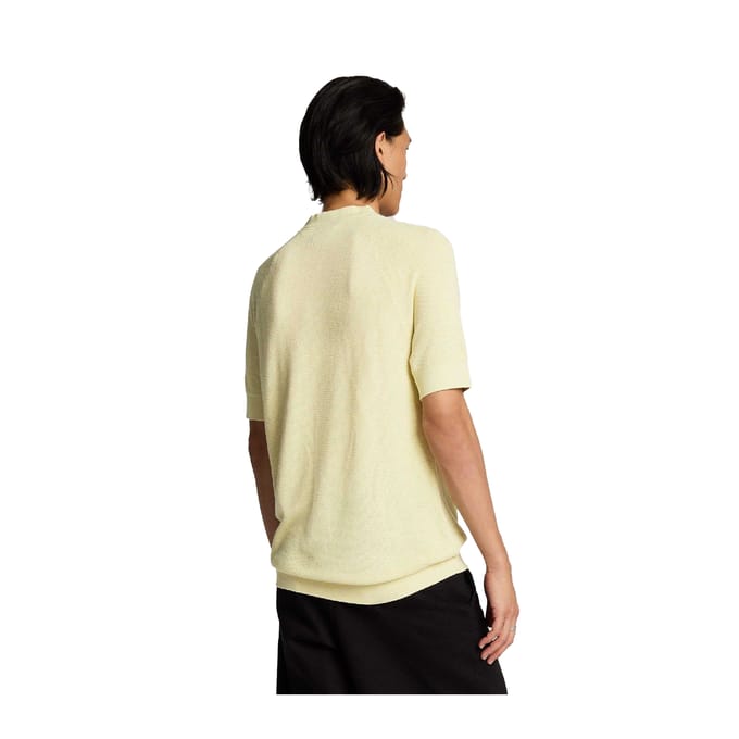 Lyle & Scott Heren Gebreid Normaal T-shirt (Beige)