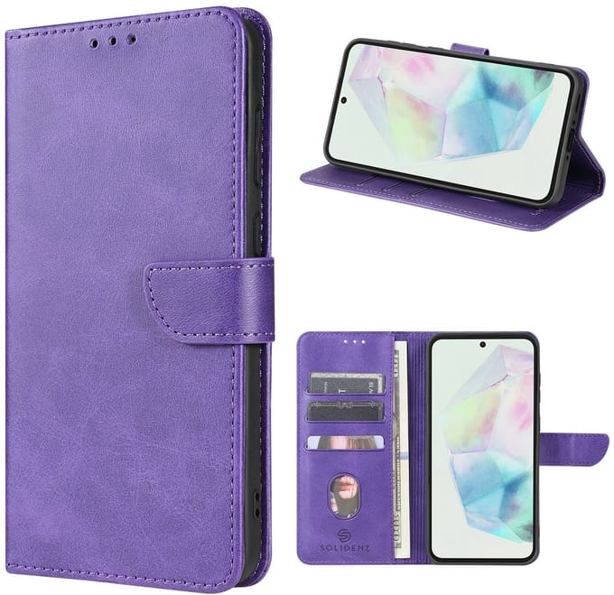 Solidenz hoesje - Geschikt voor Samsung Galaxy A56 / A36 - Bookcase - Paars